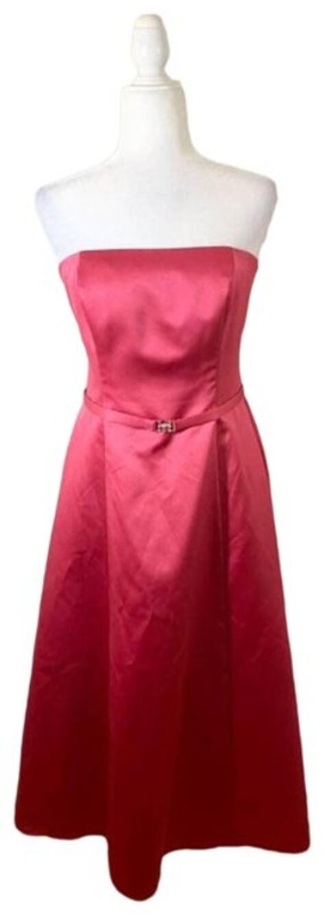 Michaelangelo Pink Satin Long Dress size 8